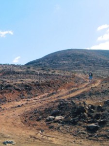 This is the track you follow at the start of the walk.