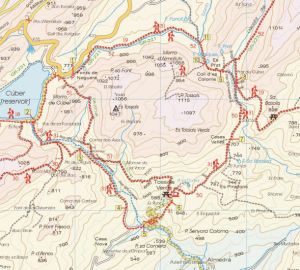 Mallorca map section Cuber Tossals Verd